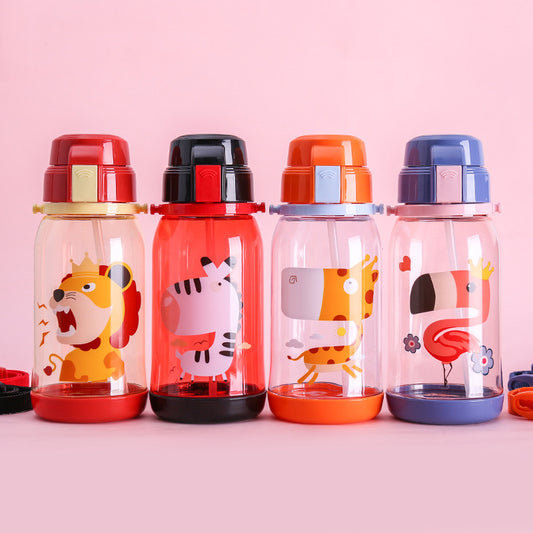 BPA-Vrije kinder drinkfles met rietje | 650ml/750ml