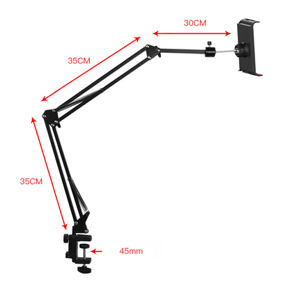Universele Flexibele Telefoon- en Tablethouder met Sterke Metalen Arm – Voor Bed, Bureau & Meer (4,5"–11")